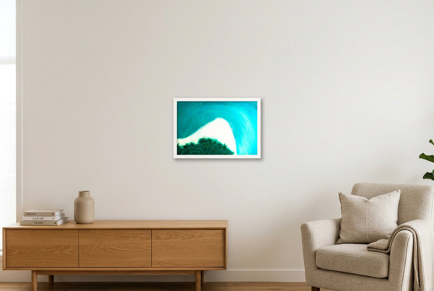 Tropical Seascape No.1 — 45×30cm, 18×12" White Frame