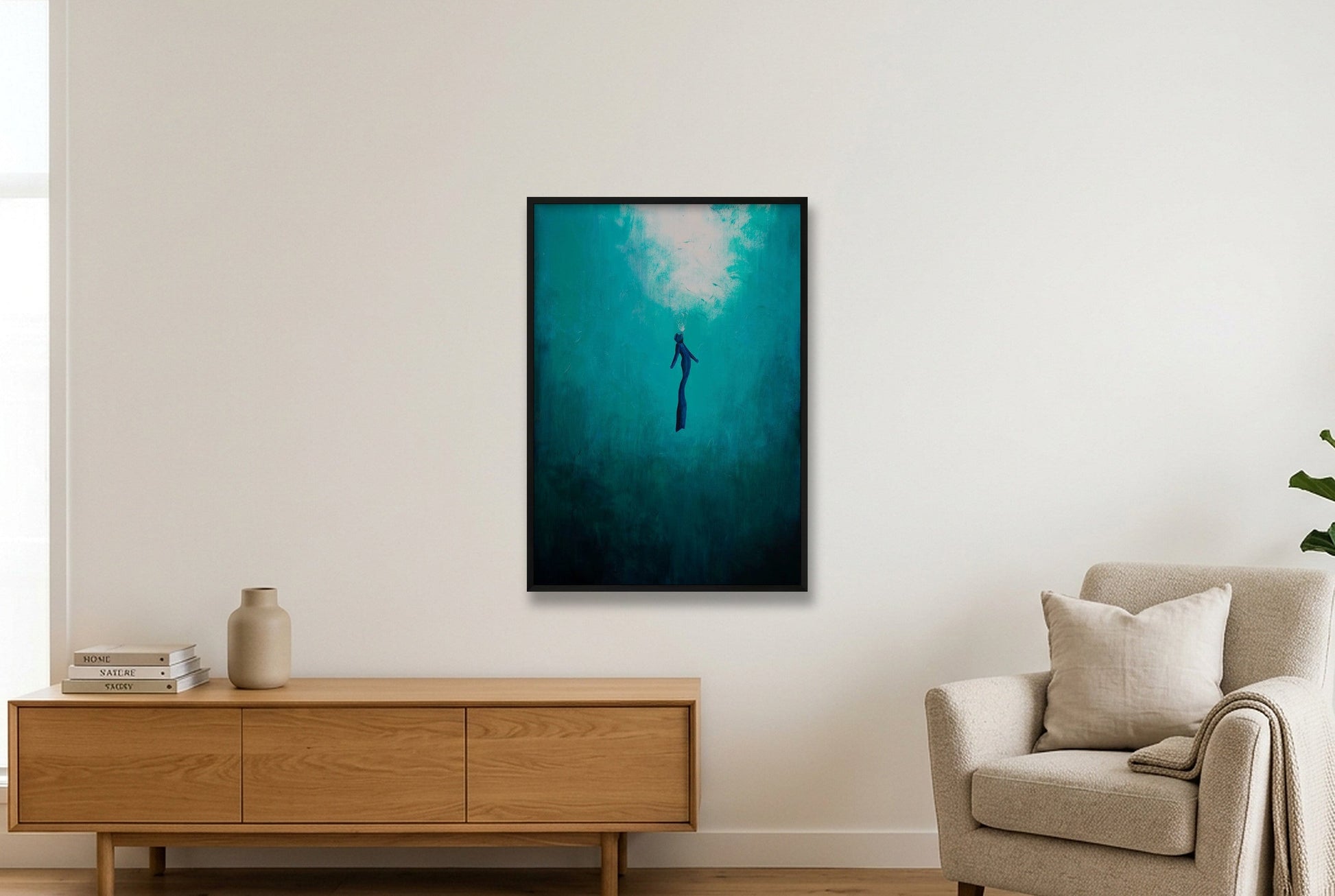 Freediver — 70×100cm, 28×39" Black Frame
