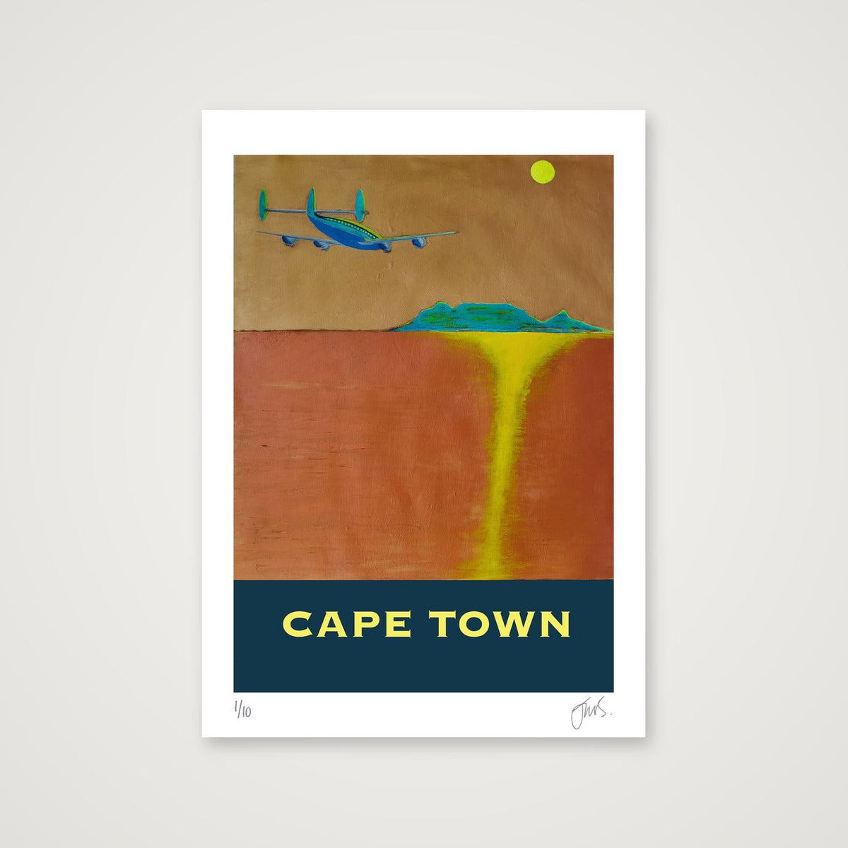 Cape Town - a Golden-Age-of-AIr-Travel Destination — A3 (30×42cm, 12×17") Print only
