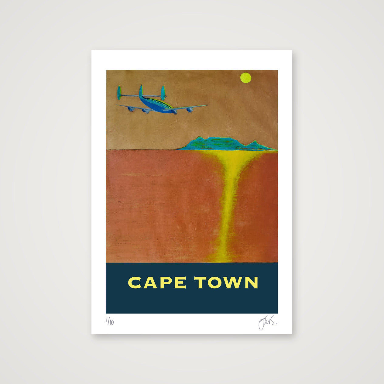 Cape Town - a Golden-Age-of-AIr-Travel Destination — A3 (30×42cm, 12×17") Print only