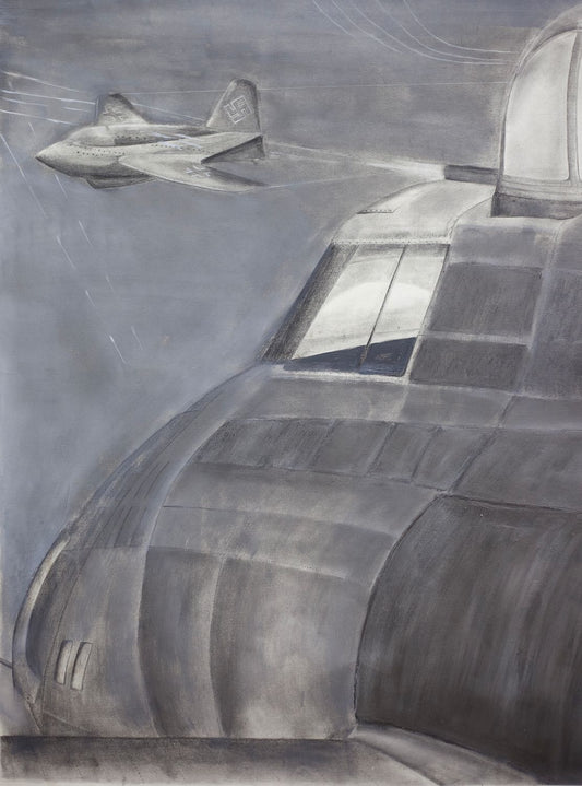 USAAF B17 Contact with a Komet Rocket - CROPPED VERSION
