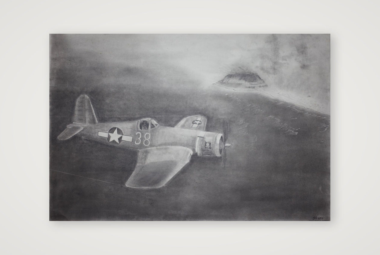 F4U Corsair Invasion of Iwo Jima — 60×40cm, 24×16" Print only