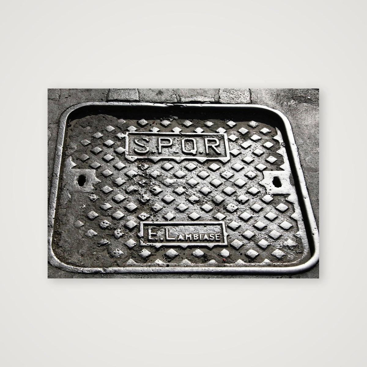 SPQR Roman Manhole Cover — 100×70cm, 39×28" Print only