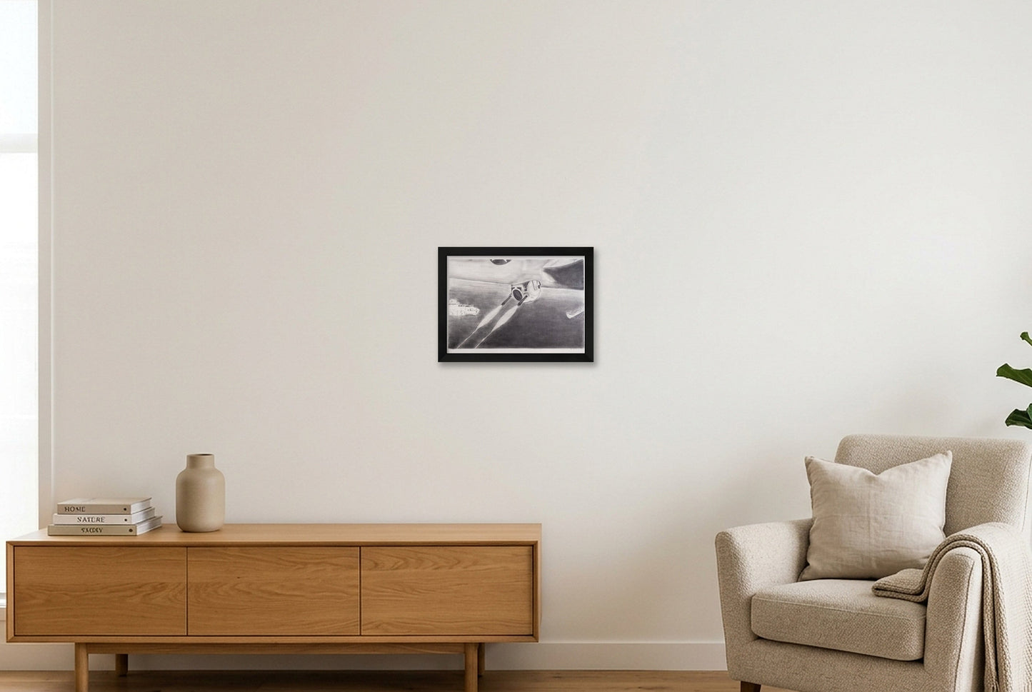 Ball turret — A4 (30×21cm, 12×8") Black Frame