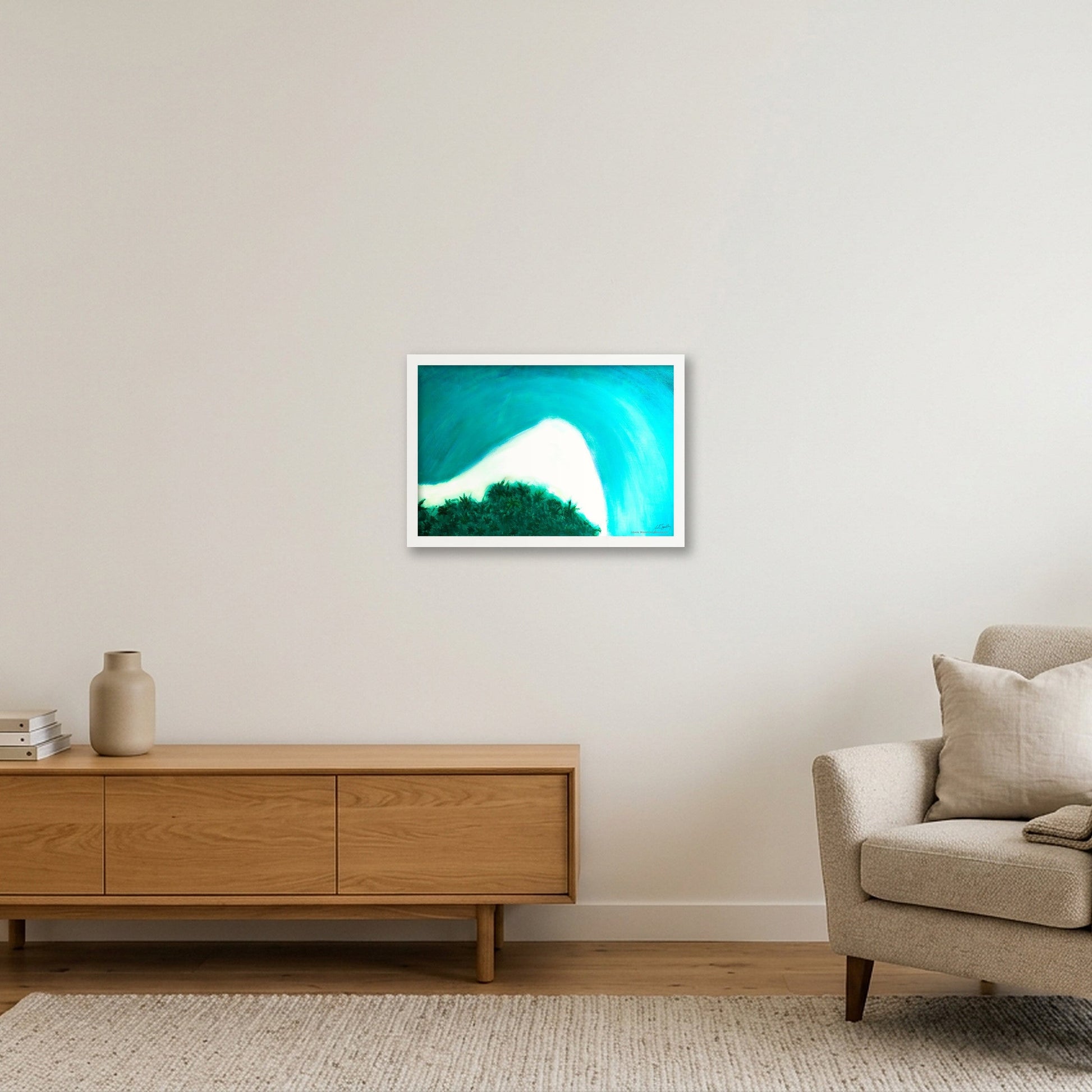 Tropical Seascape No.1 — 45×30cm, 18×12" White Frame