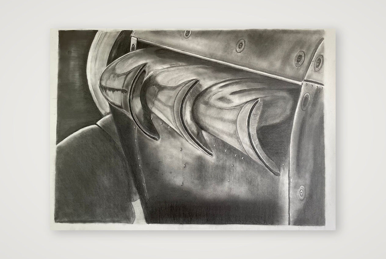 Hawker Hurricane Rolls Royce Exhausts — A4 (30×21cm, 12×8") Print only