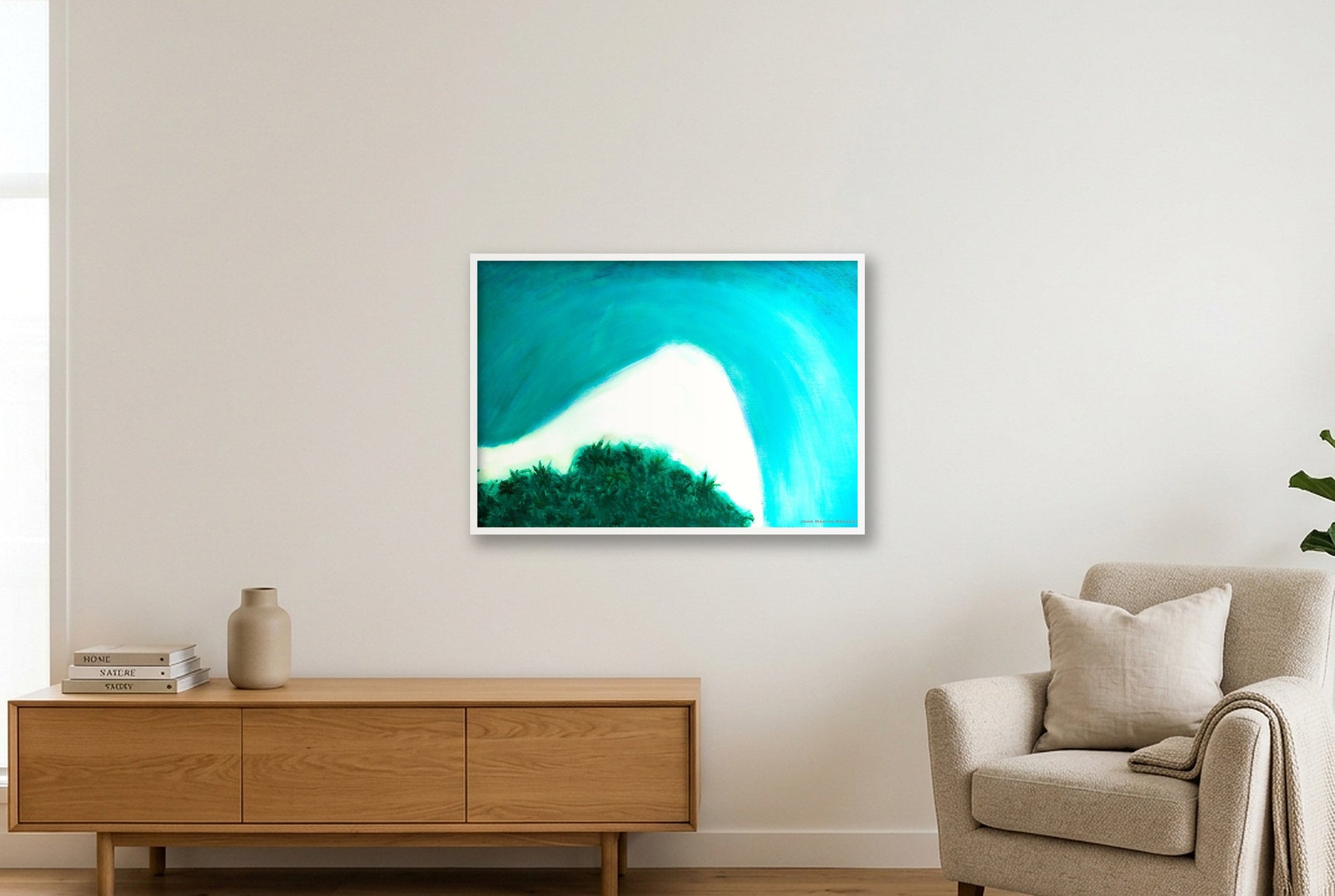 Tropical Seascape No.1 — 100×70cm, 39×28" White Frame
