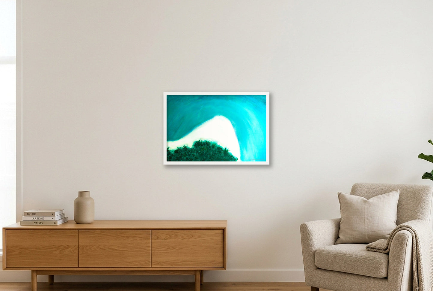 Tropical Seascape No.1 — 60×40cm, 24×16" White Frame