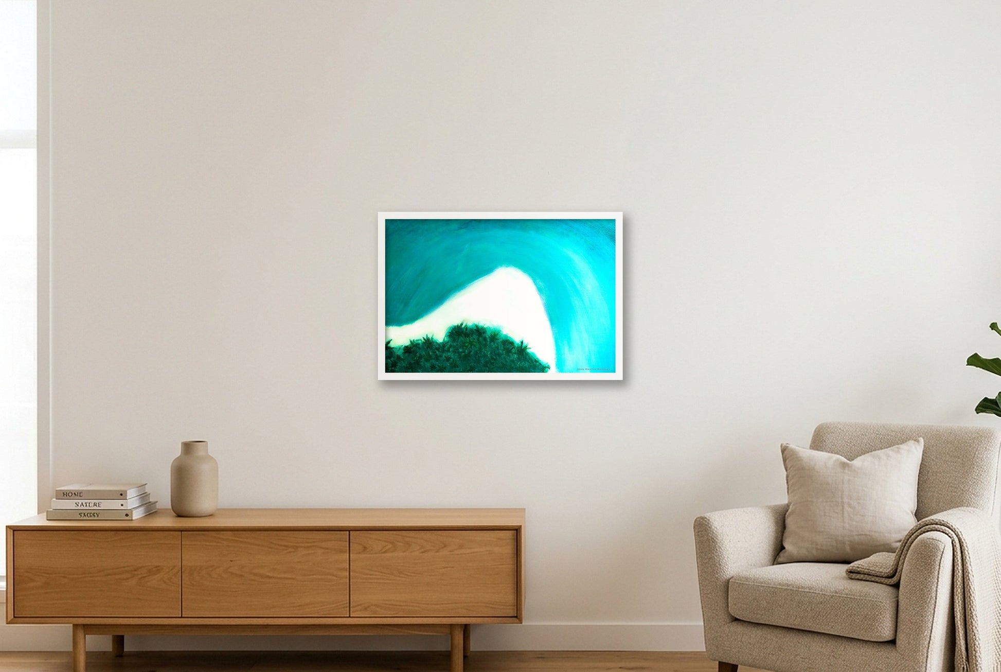 Tropical Seascape No.1 — 60×40cm, 24×16" White Frame