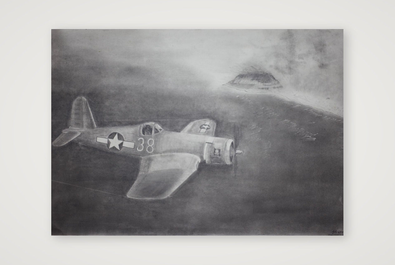 F4U Corsair Invasion of Iwo Jima — A4 (30×21cm, 12×8") Print only