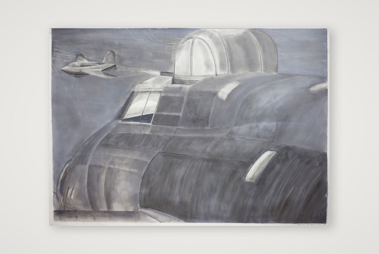 USAAF B17 Contact with a Luftwaffe Komet Rocket - FULL SIZE — A3 (42×30cm, 17×12") Print only