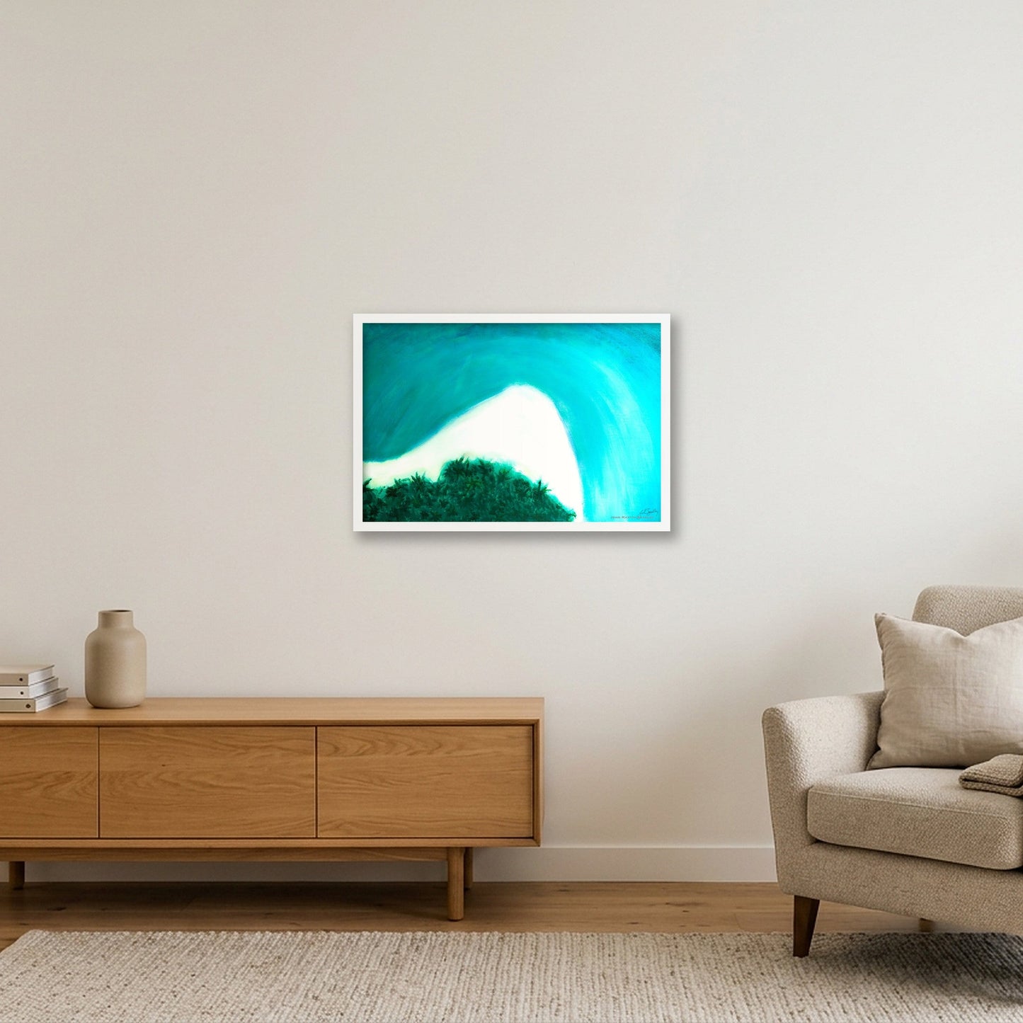Tropical Seascape No.1 — 60×40cm, 24×16" White Frame