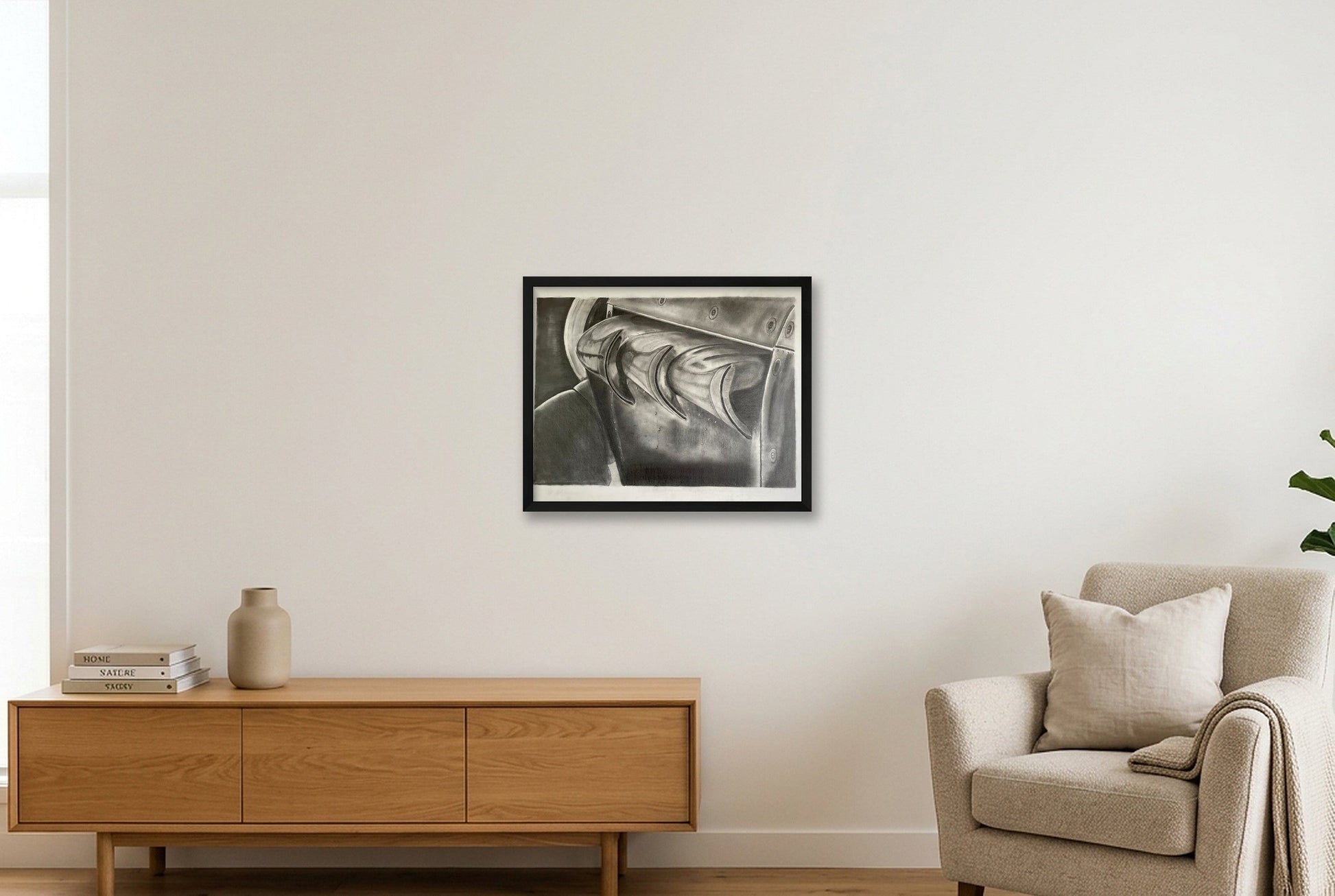 Hawker Hurricane Rolls Royce Exhausts — 50×40cm, 20×16" Black Frame