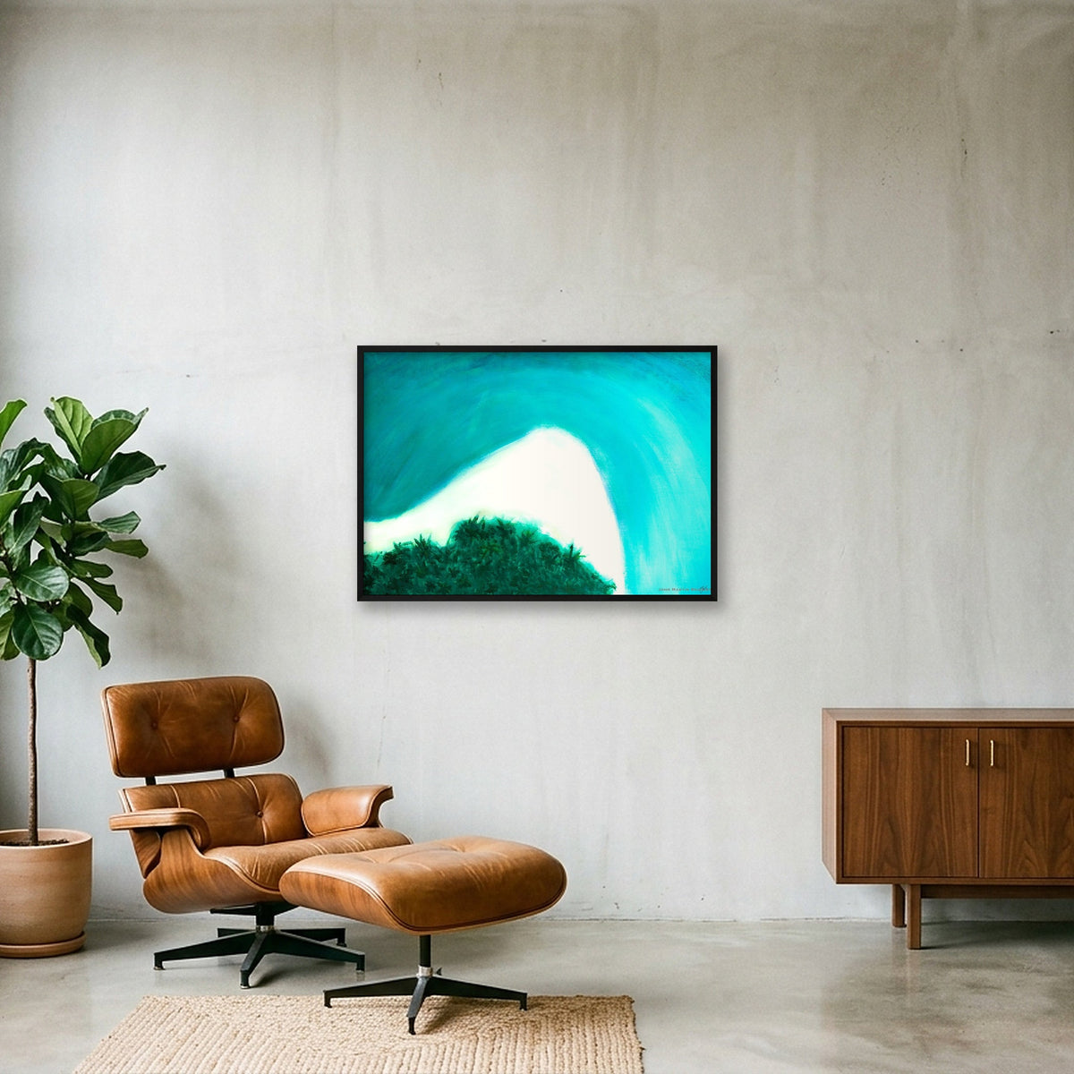 Tropical Seascape No.1 — 100×70cm, 39×28" Black Frame