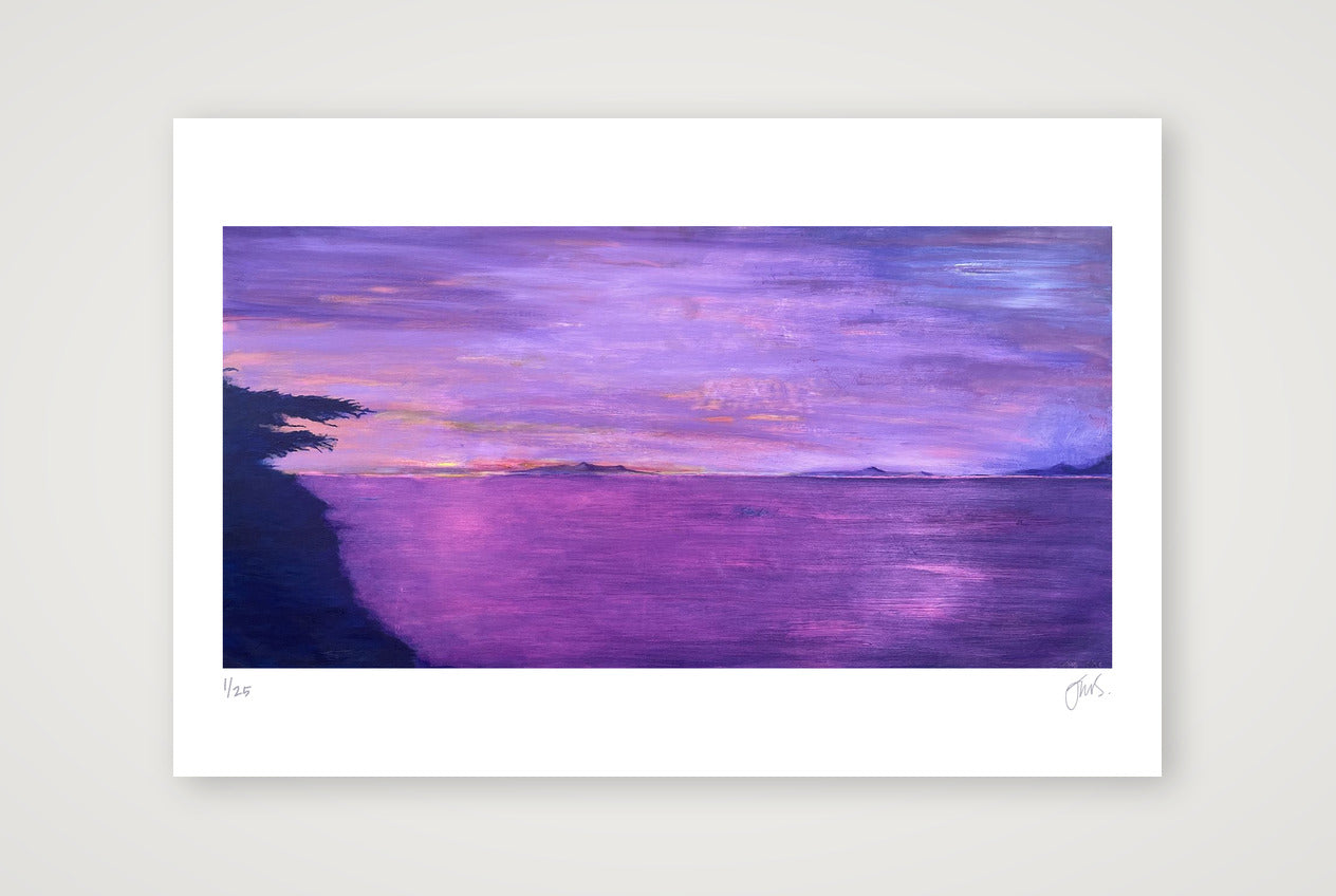 Hiroshiga Inspired Sunrise over the Ocean — 60×40cm, 24×16" Print only