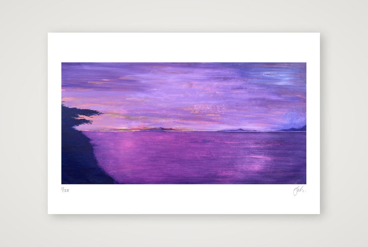 Hiroshiga Inspired Sunrise over the Ocean — 60×40cm, 24×16" Print only
