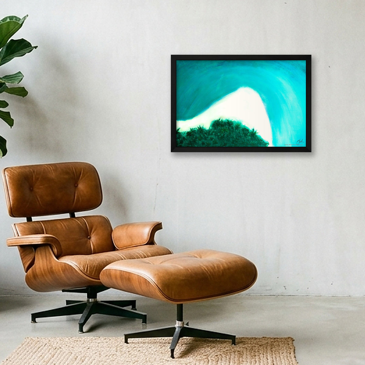 Tropical Seascape No.1 — 45×30cm, 18×12" Black Frame