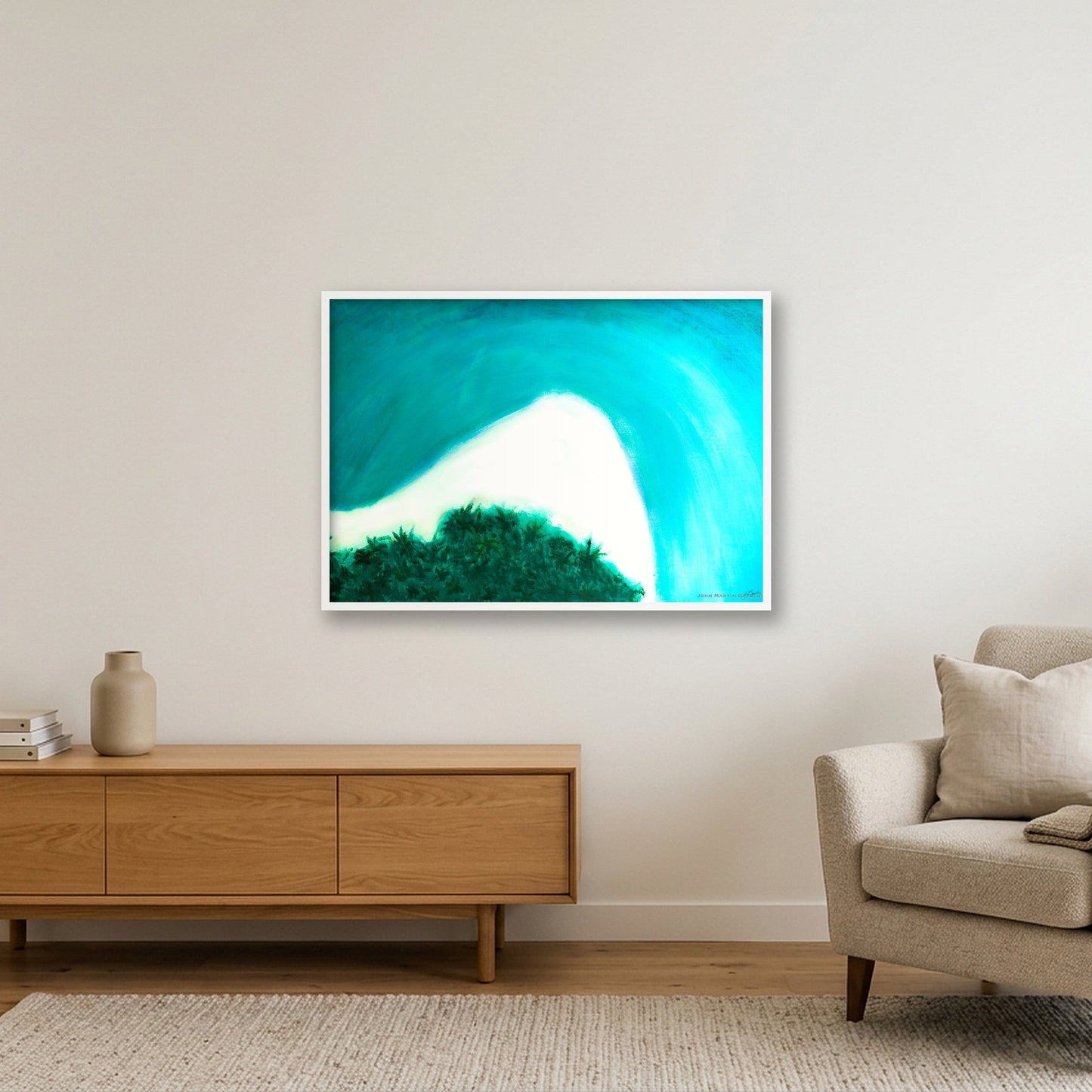 Tropical Seascape No.1 — 100×70cm, 39×28" White Frame