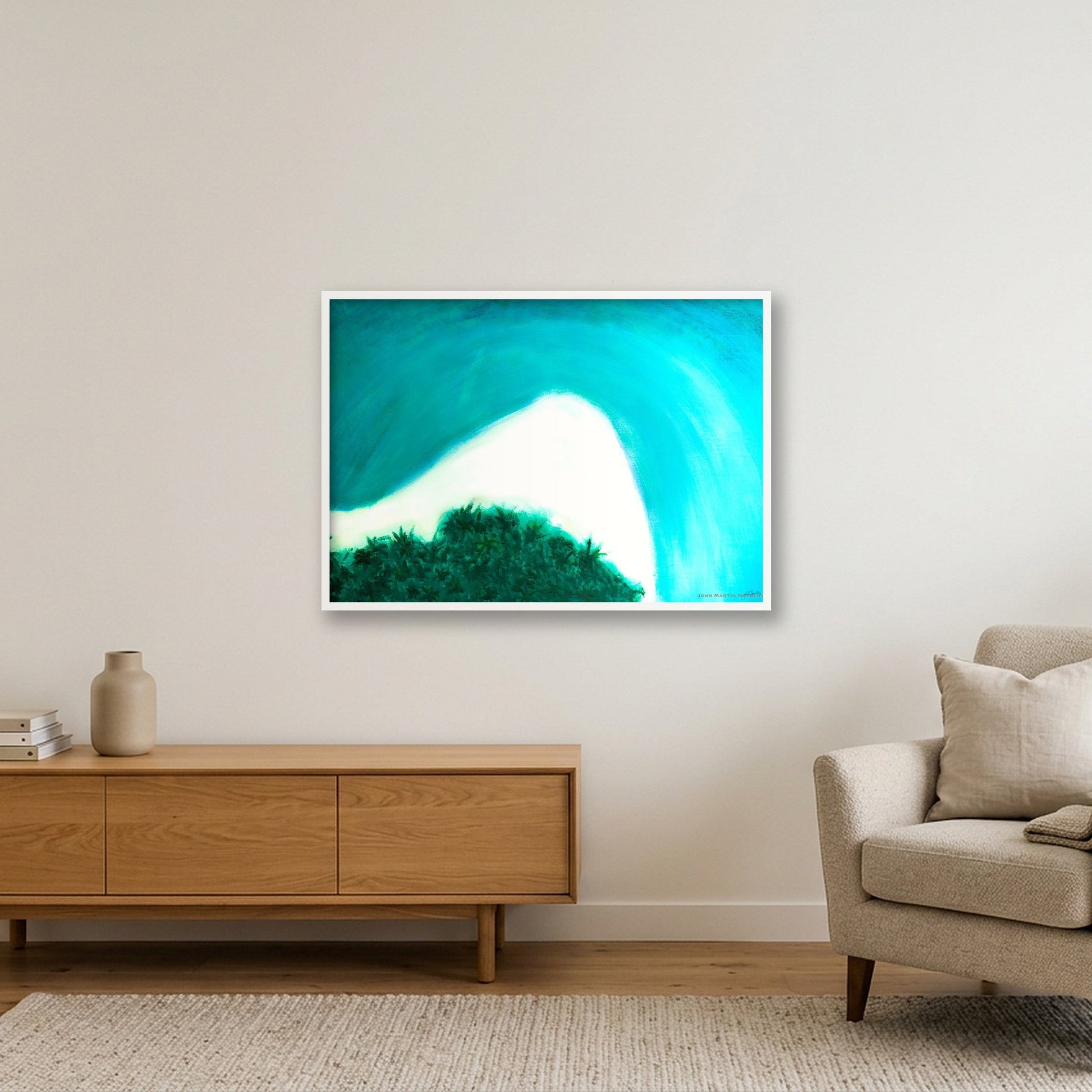 Tropical Seascape No.1 — 100×70cm, 39×28" White Frame