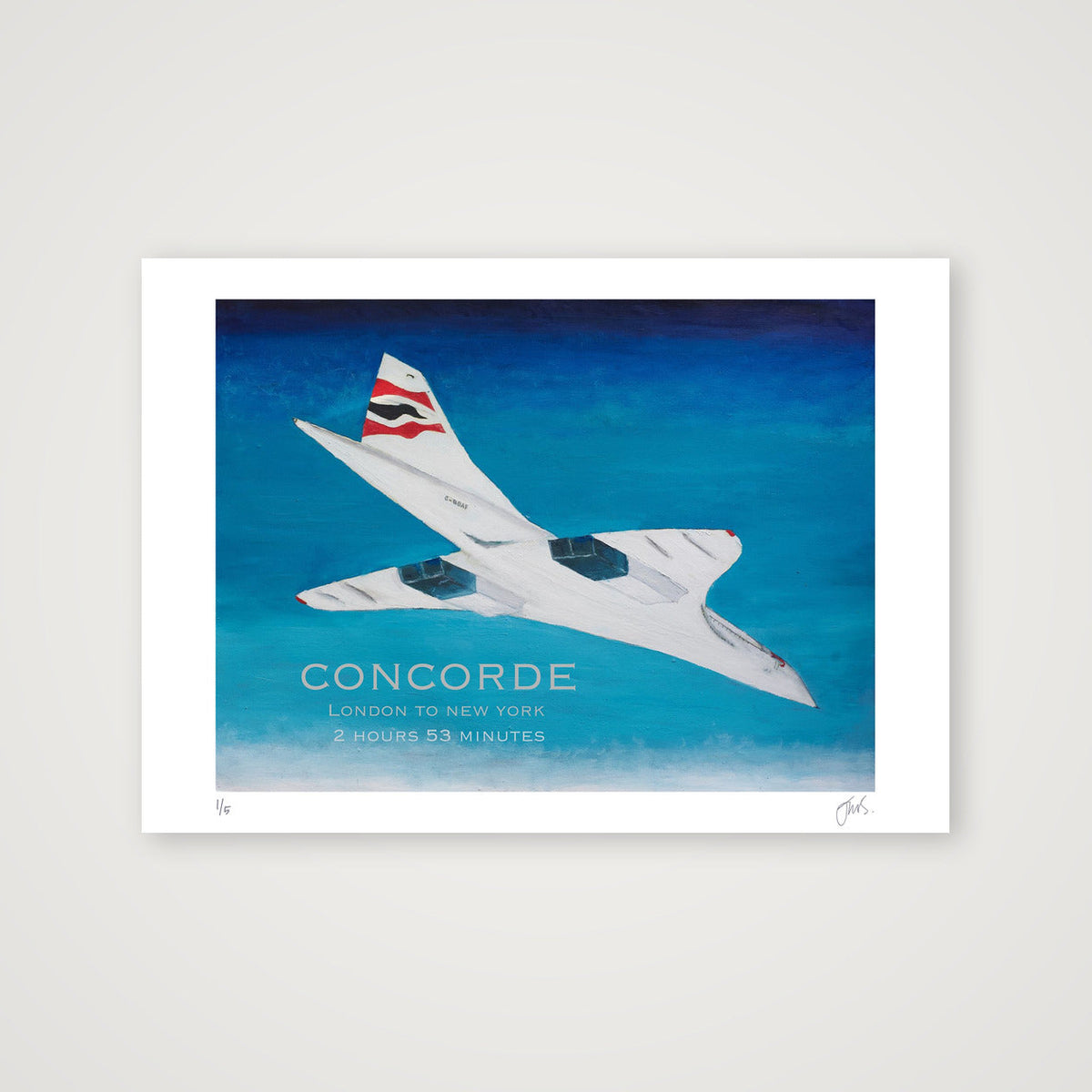 Concorde London New York — 59×42cm, 23×17" Print only