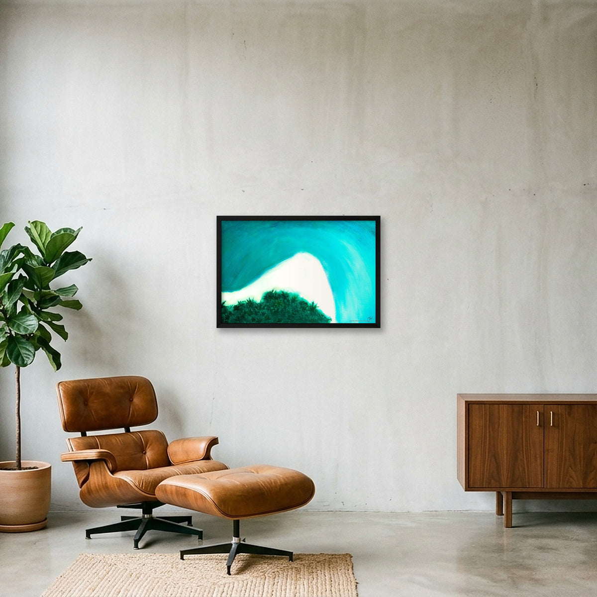 Tropical Seascape No.1 — 60×40cm, 24×16" Black Frame