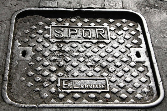 SPQR Roman Manhole Cover