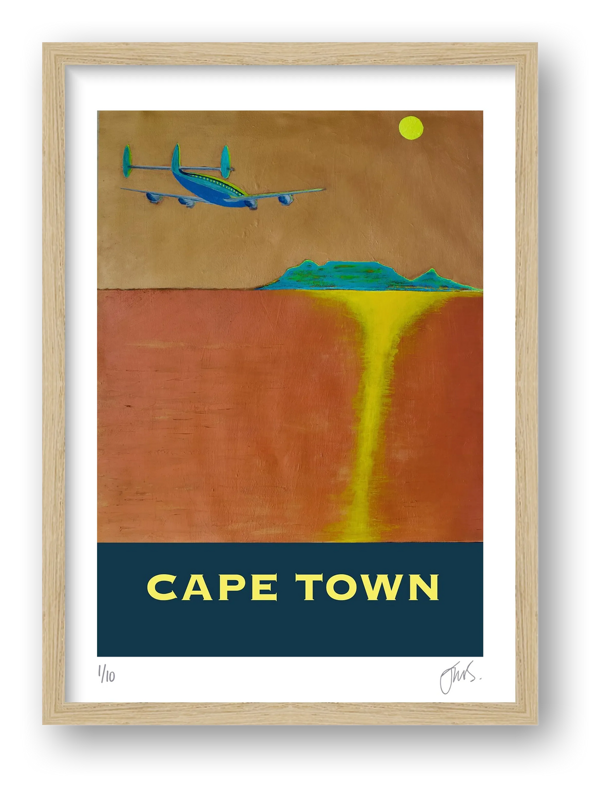 Cape Town - a Golden-Age-of-AIr-Travel Destination — framed