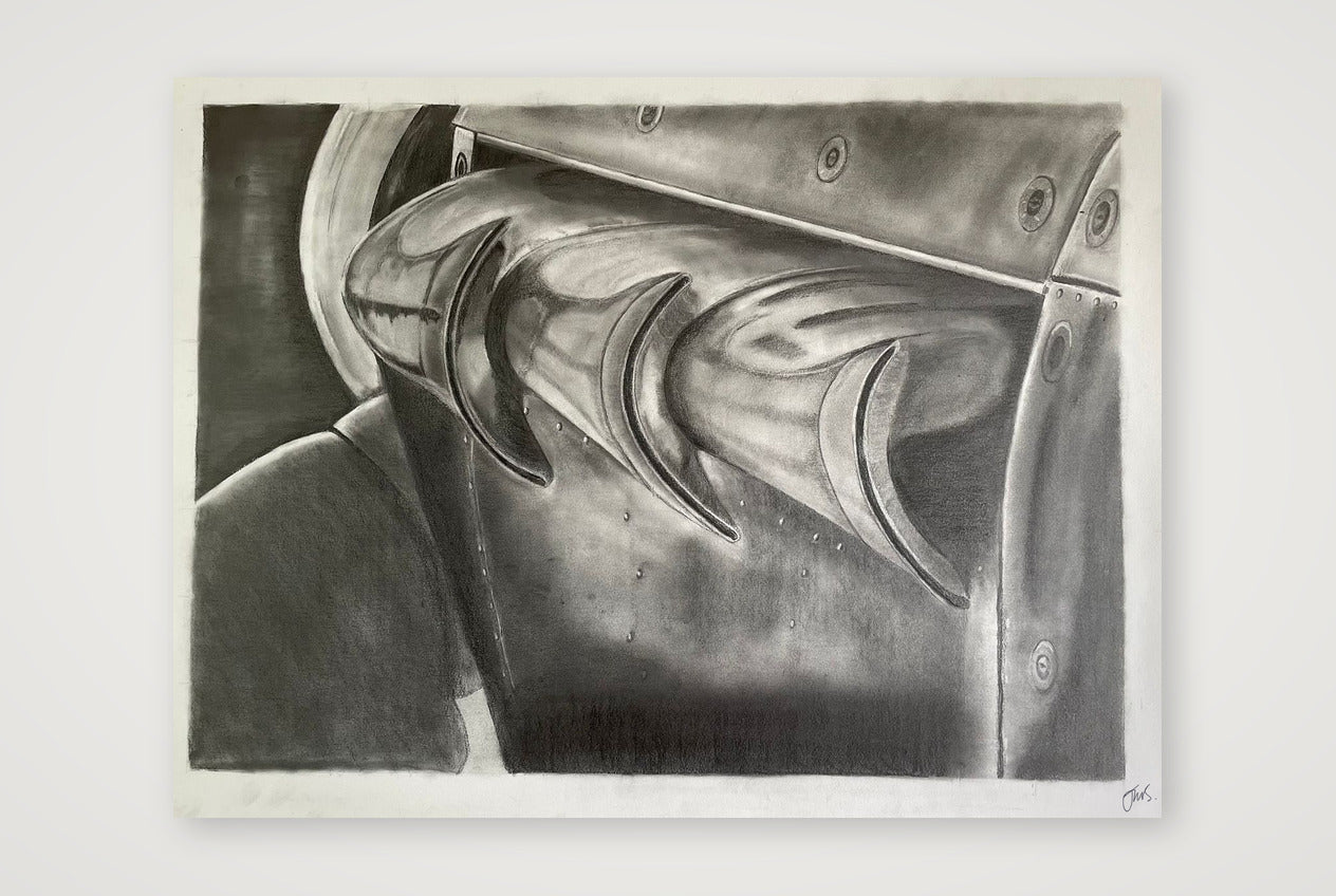 Hawker Hurricane Rolls Royce Exhausts — 80×60cm, 31×24" Print only