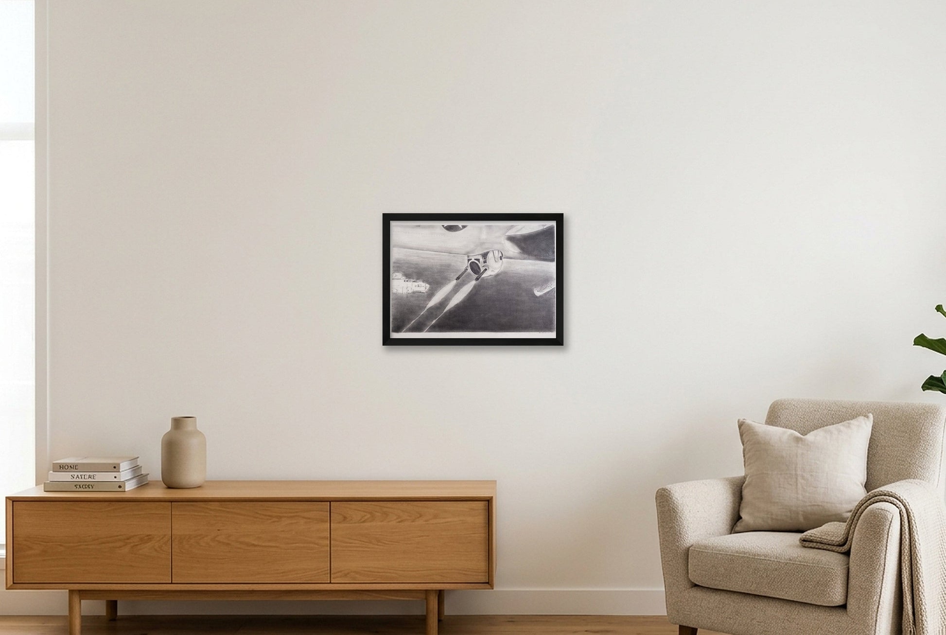 Ball turret — A3 (42×30cm, 17×12") Black Frame