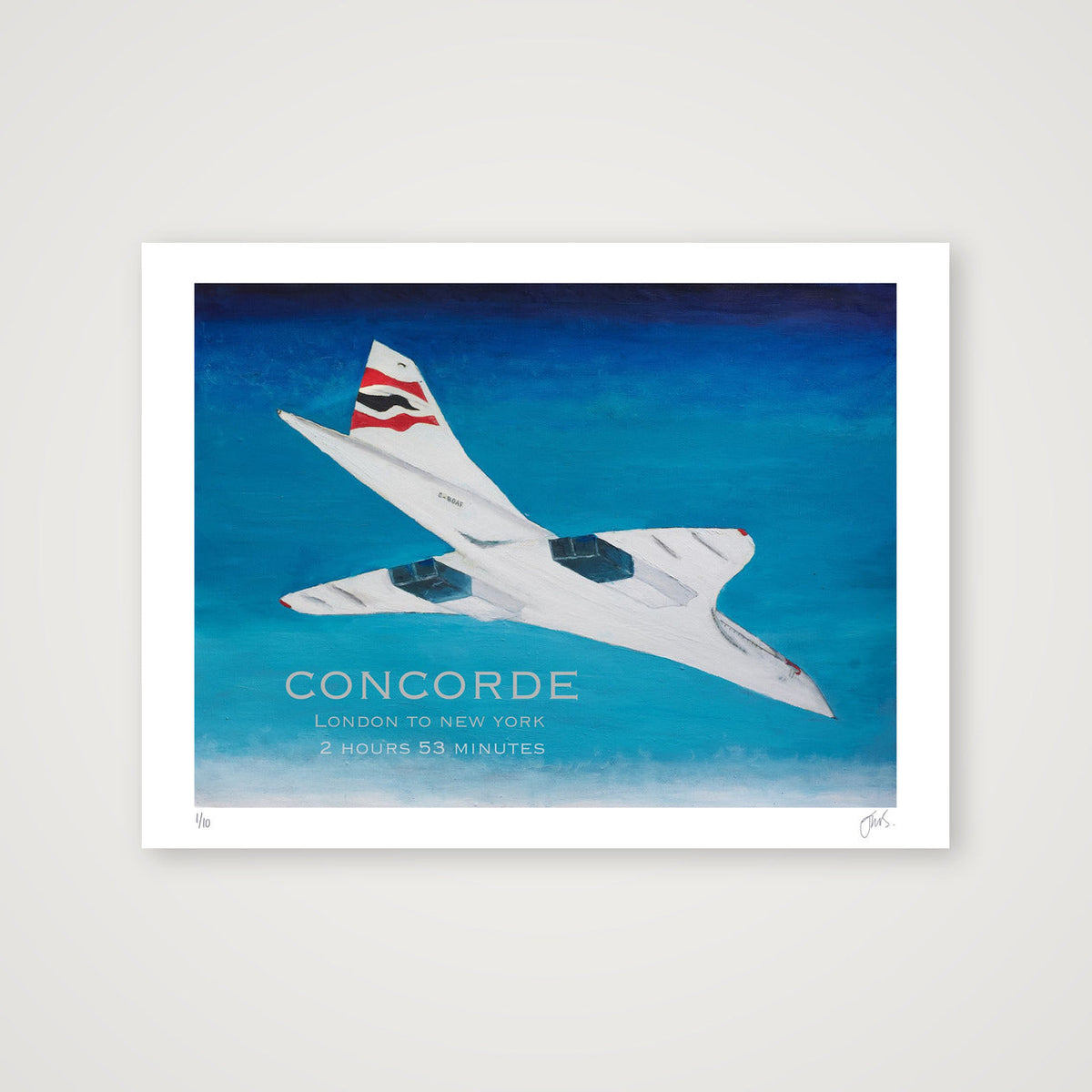 Concorde London New York — 40×30cm, 16×12" Print only