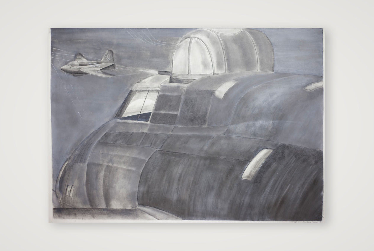 USAAF B17 Contact with a Luftwaffe Komet Rocket - FULL SIZE — 84×59cm, 33×23" Print only